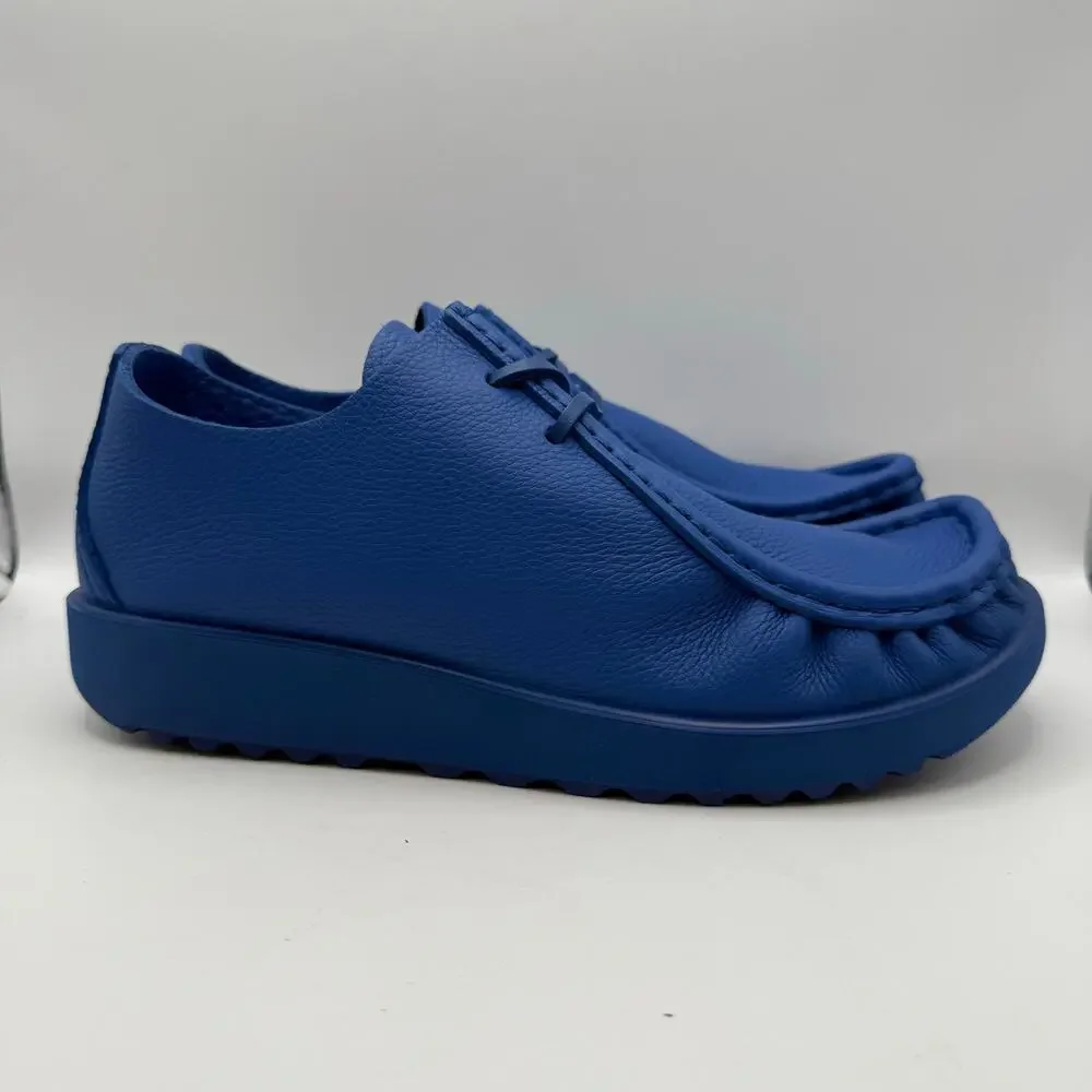 ECCO.KOLLECTIVE MEN'S 12 JOKE LEATHER LACE MADE IN PORTUGAL BLUE 39059491428
